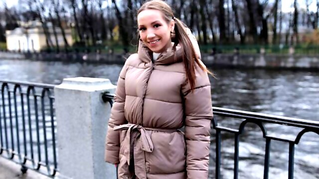 Sexy teen doll Kate Quinn fucked in the doggy style pose