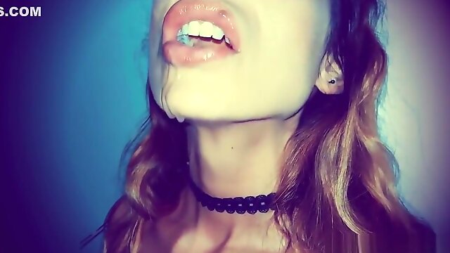 Close Up Blowjob And Cumshot In Mouth With Cum Play And Swallow Cum