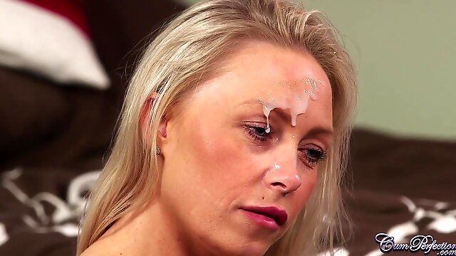 Perverted MILF Kelly Myers gets huge facial