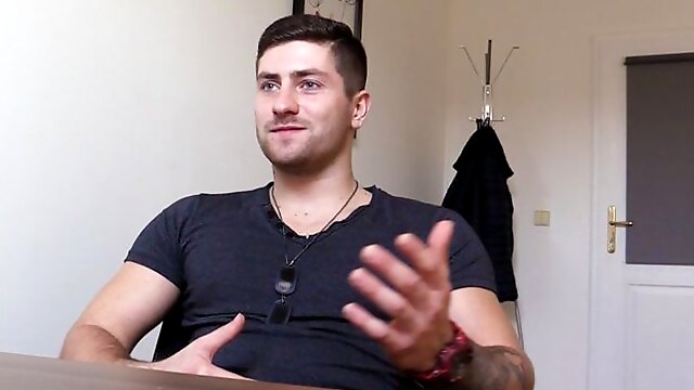 Inked-up newcomer fucked during a porn casting sesh