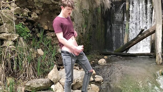 Wanking My Very Big Cock In Open Air Boys Porn