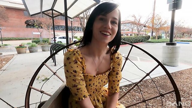 Small-tit hottie Remi Jones jumps on a hard big cock in the cowgirl pose