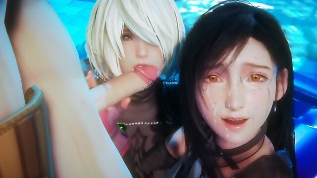 Everyones favorite Tifa and 2B appear together!