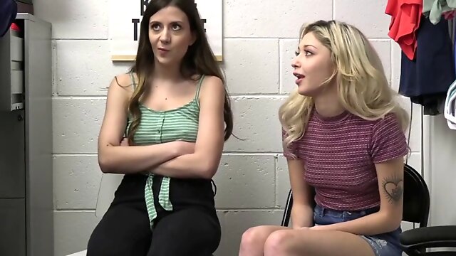 Two Cute Teens Sia Lust & Natalie Brooks Caught Stealing Money From Job Fucked By Officer