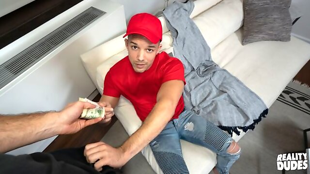 Deliveryman Nic Sahara getting his butthole blasted in POV