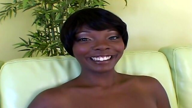 Ebony mom with giant big naturals in amateur hardcore with cum on tits