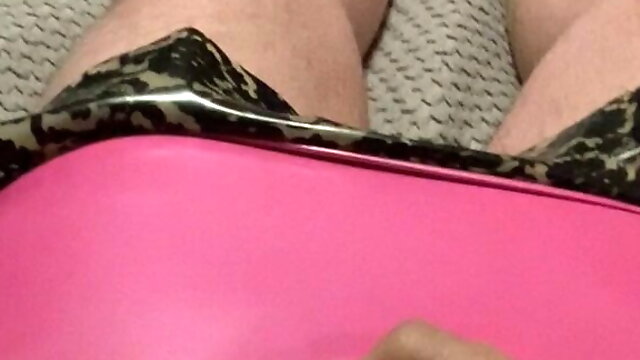 Wearing Bianca Beauchamps Sexy Pink Latex Dress