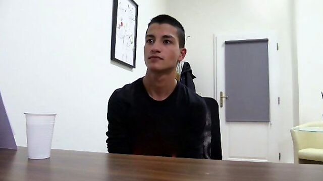 Sexy dude takes a load in this casting porno movie