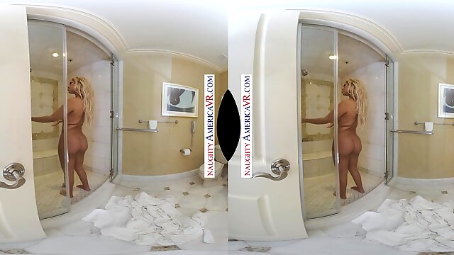 Naughty America VR Bridgette B. seduces neighbor while showering - Bridgette b