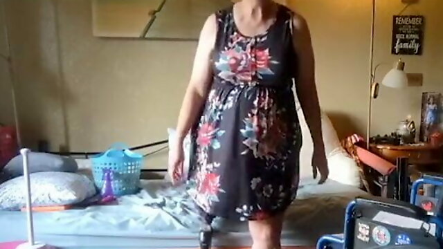 Granny Dressed, Lingerie Granny Bbw, Amputee, Audition