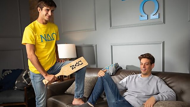 Jock Michael Del Ray bangs Elliot Finn to haze him