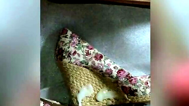Worn wedge shoe cum