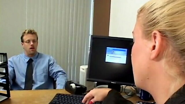 Smart blonde secretary persuades boss to increase her salary