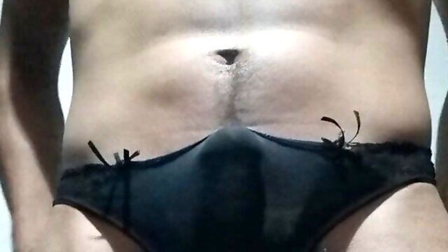 My penis and my mature aunt's thong