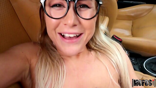 POV car fuck with steamy Madison McQueen