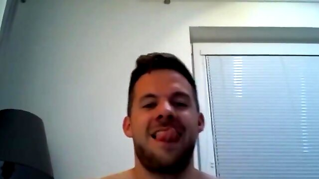 Concupiscent Popper Slut Kenneth Swallows His Own Love Juice With Live Cam