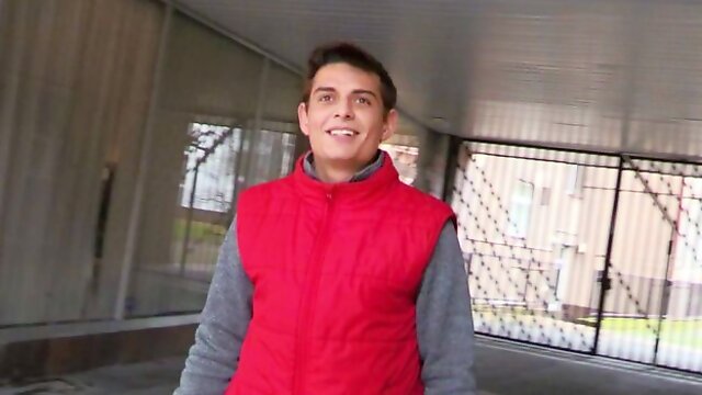 Hairy booty brunette dude riding cock in POV