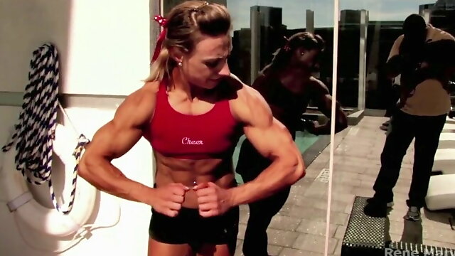 Female Muscle Posing