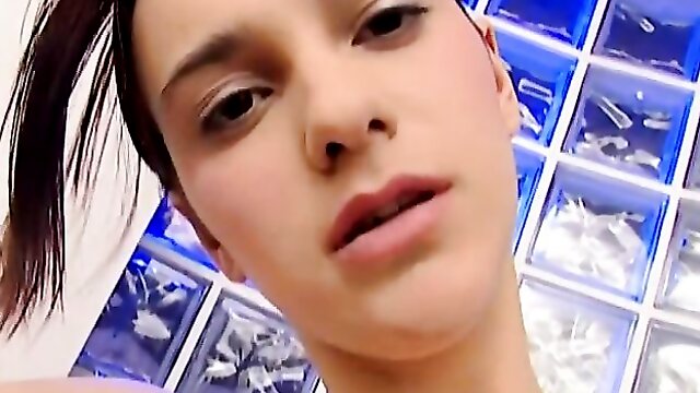 TEEN CUTIE TAKING CURVED COCK