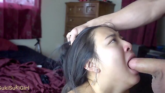 Asian naughty MILF deepthroat hard porn video
