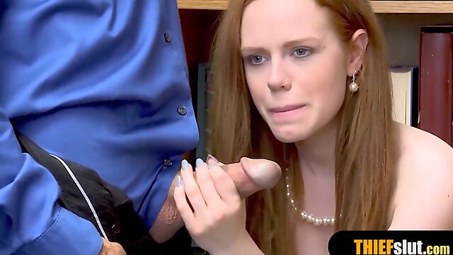 Cute pale skinned teen punish fucked by a mall cop