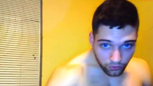 Live Cam In Frat Lad Jerks Off & Cums On Cam