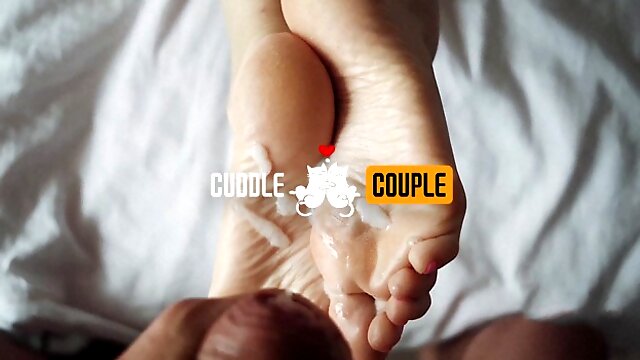 Cuddle Couples footjob handjob cumpilation