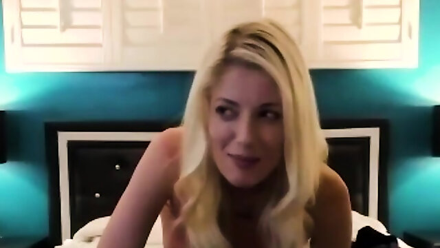 Two lustful lesbians Aidra Fox and Charlotte Stokely masturbated on a webcam in different rooms so that their parents would not catch them