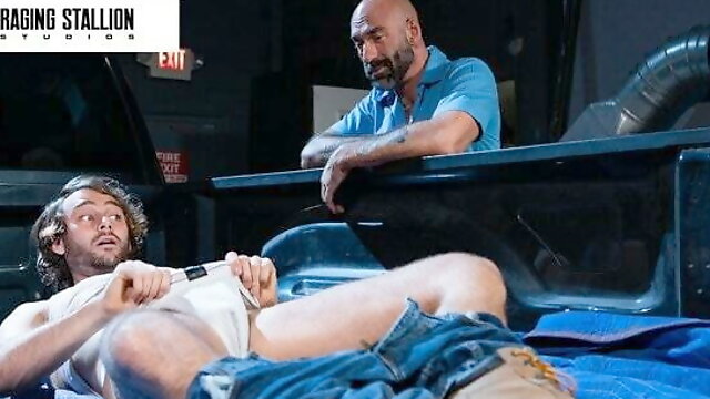 RagingStallion - Two Hard Dicked Mechanics Play, Fuck & Suck