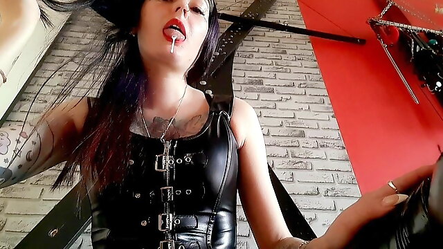 Dominatrix Nika's spit and drool for you, nothing