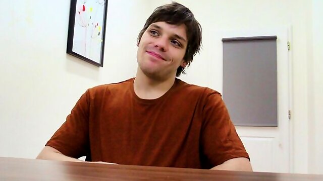 Hairy dude with longish hair takes a huge facial