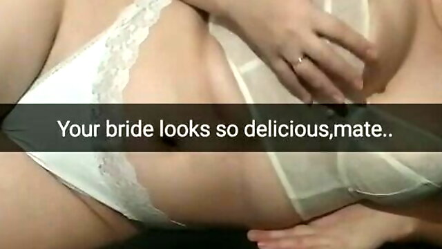 Cheating bride with big boobs Milky Mari get creampie! FULL