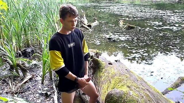 Twink Jerks Off In Nature Gay Porn