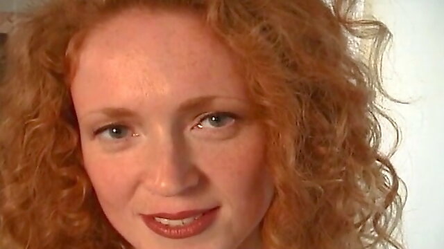 Hot British redhead goes down on dick