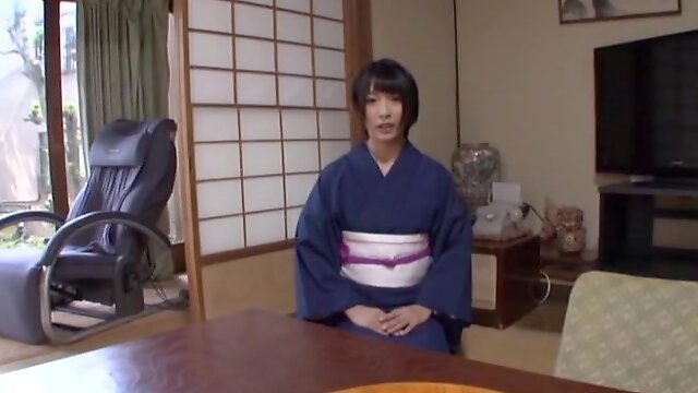 POV homemade video of a horny Japanese girl giving a blowjob