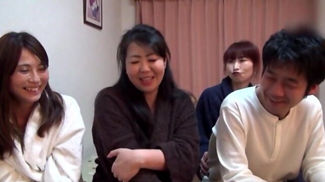 Three horny Japanese chicks sharing a friends delicious dick