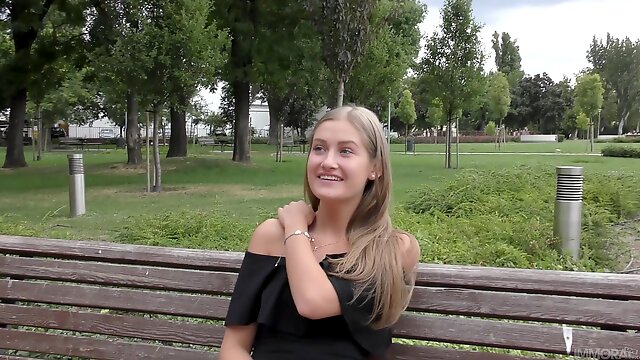 Closeup POV video of sweet Tiffany Tatum giving head and riding