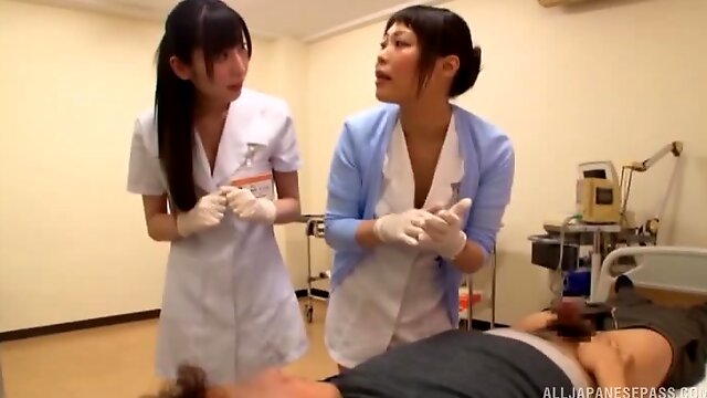 Smoking hot Asian nurse gets her tight cunt banged from behind