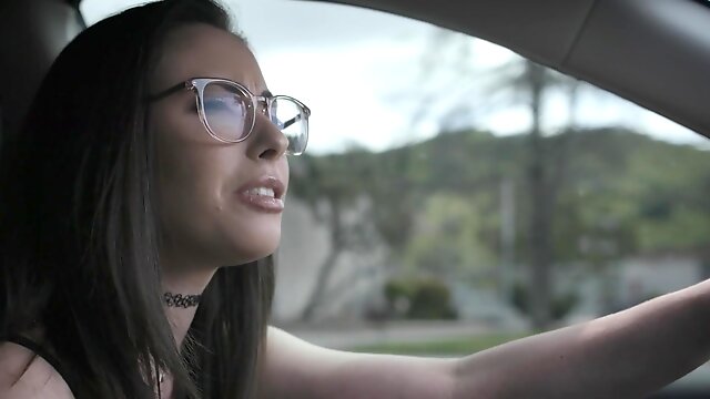 Hot ass pornstar Casey Calvert with glasses fucked by a black man