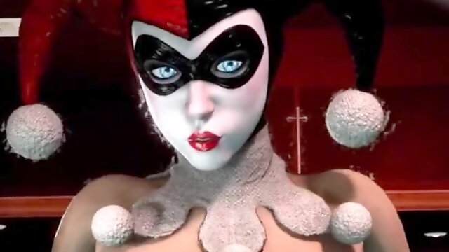 Naughty cute and evil Harley Quinn rides big dick of the one and only Batman