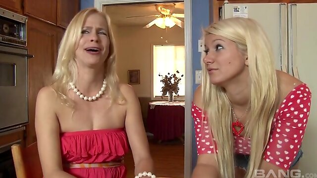 Payton Leigh and her friend finally agree to play with a big cock