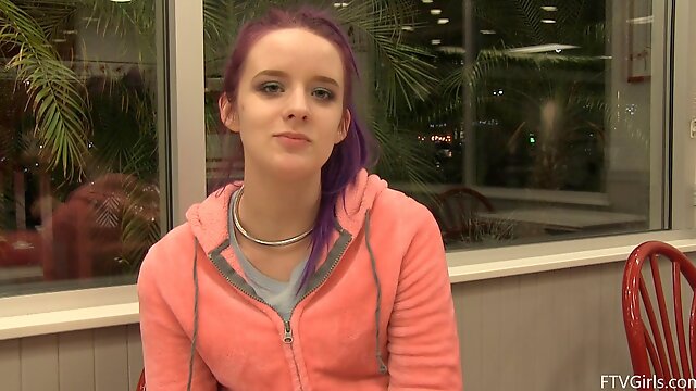 Meet a purple-haired blue-eyed hottie Jessica and listen to her talk