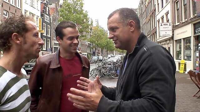 In Amsterdams red light district he gets to fuck a hooker