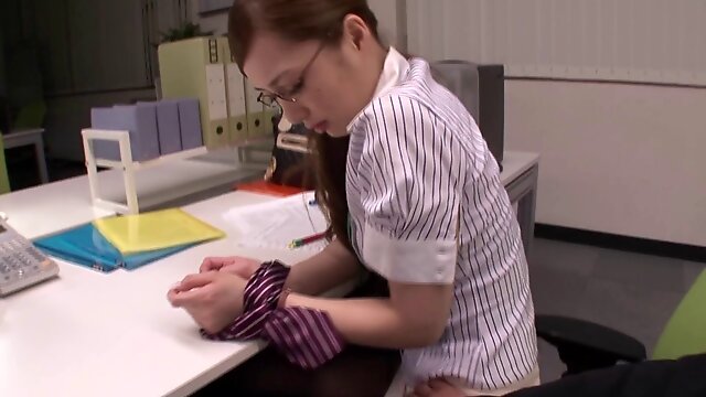 Japanese office gal Kaede Fuyutsuki gets her pussy fingered and fucked