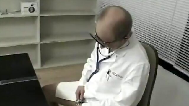 Mature blond gets her pussy toyed and fucked at a doctors office