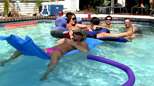 Pool party with some sexy and lusty chicks