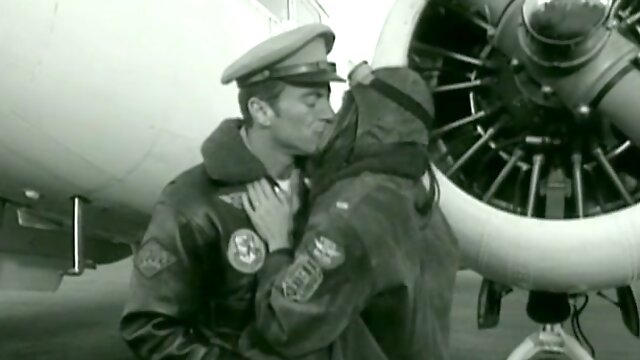 Old School Hardcore as a Fighter Pilot Fucks a Babe in Uniform