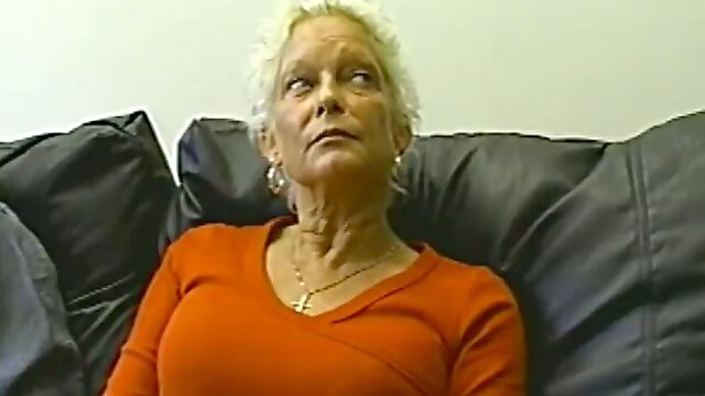 Hot blonde granny moans with pleasure as she sucks and rides a cock