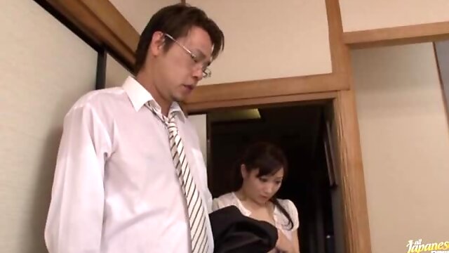 Housewife Yuu Kawakami Fucked Hard While Another Man Watches