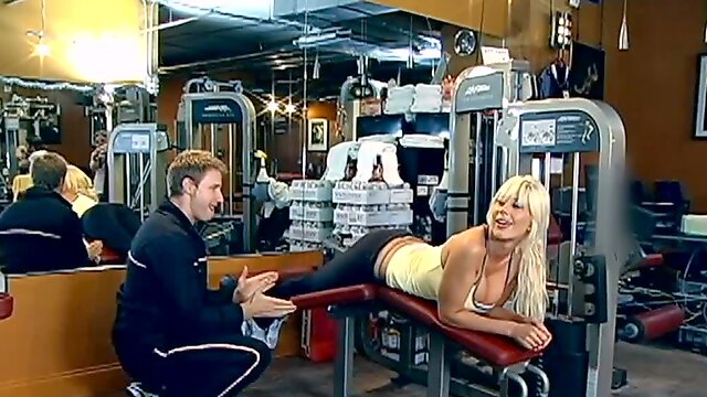 Puma Swede the blonde MILF gets fucked rough in gym